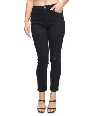 black ripped jeans macys