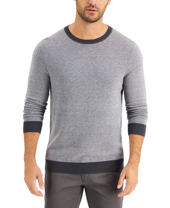 Tasso Elba Men's Crewneck Sweater, Created for Macy's - Macy's