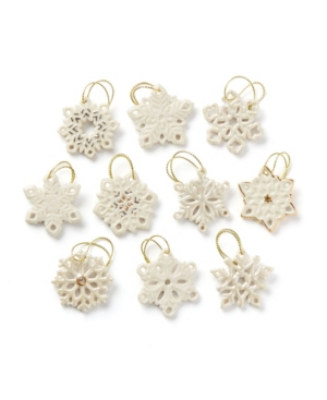 Lenox Kids' Snowflake 10-piece Ornament Set In Multi And No Color