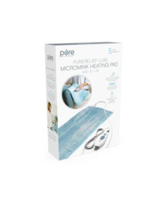 PureRelief Luxe Micromink Heating Pad - Aqua Paint