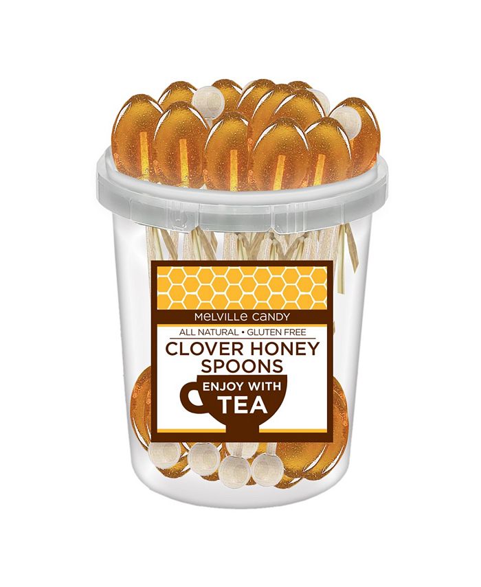 Melville Candy Naturally Flavored Honey Spoons Clover Honey, Pack of 30