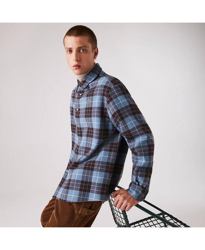 Lacoste Men's LIVE Flannel Shirt - Macy's