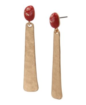 image of Robert Lee Morris Soho Jasper Stone Stick Drop Earrings