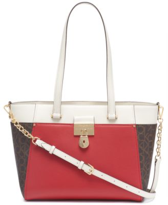 calvin klein red tote