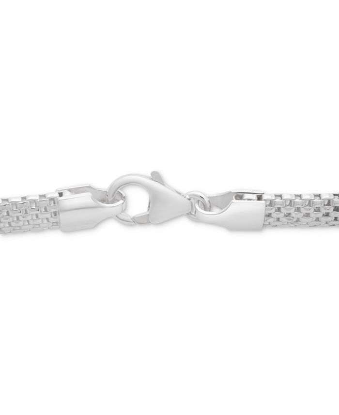Macy's - Cubic Zirconia Ring Mesh Link Bracelet in Sterling Silver & Gold-Plate