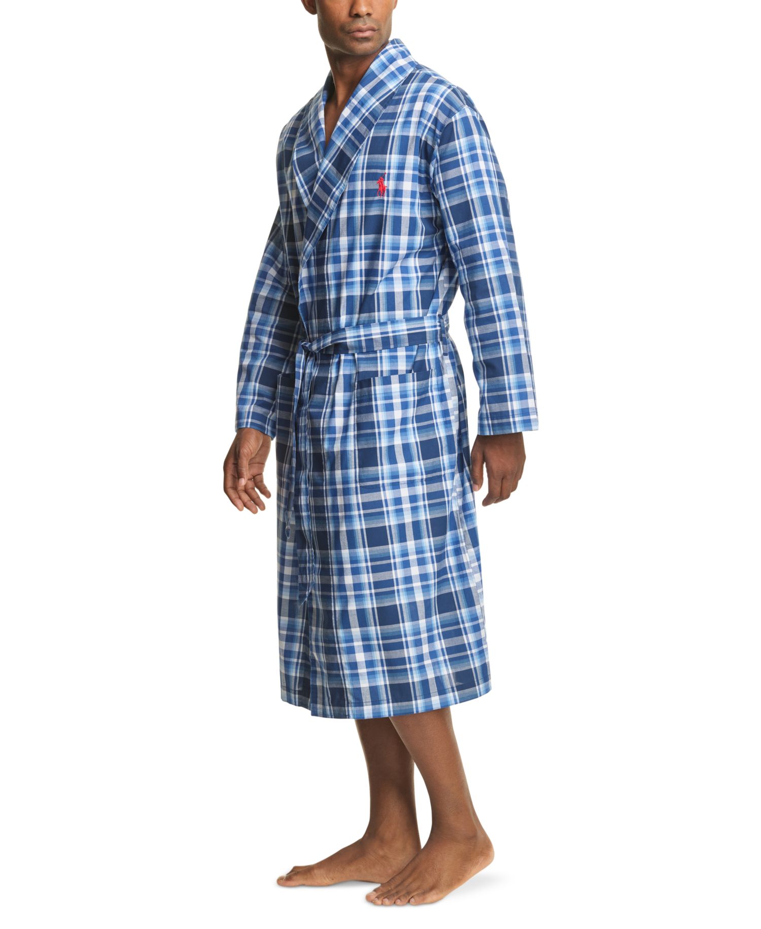 Men's Plaid Woven Robe