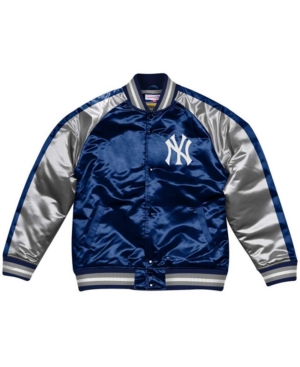 Mitchell & Ness Men's New York Yankees Color Blocked Satin Jacket