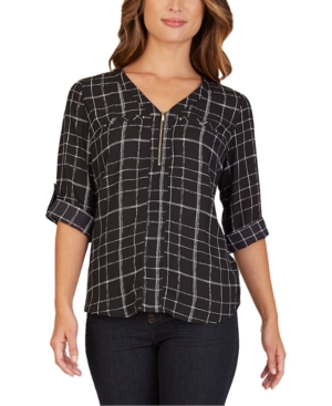 image of Bcx Juniors- Printed Elbow-Sleeve Top