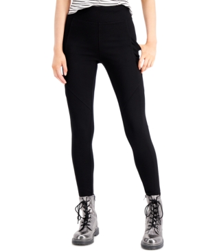 image of Rewash Juniors- High-Waist Side-Pocket Ponte Leggings