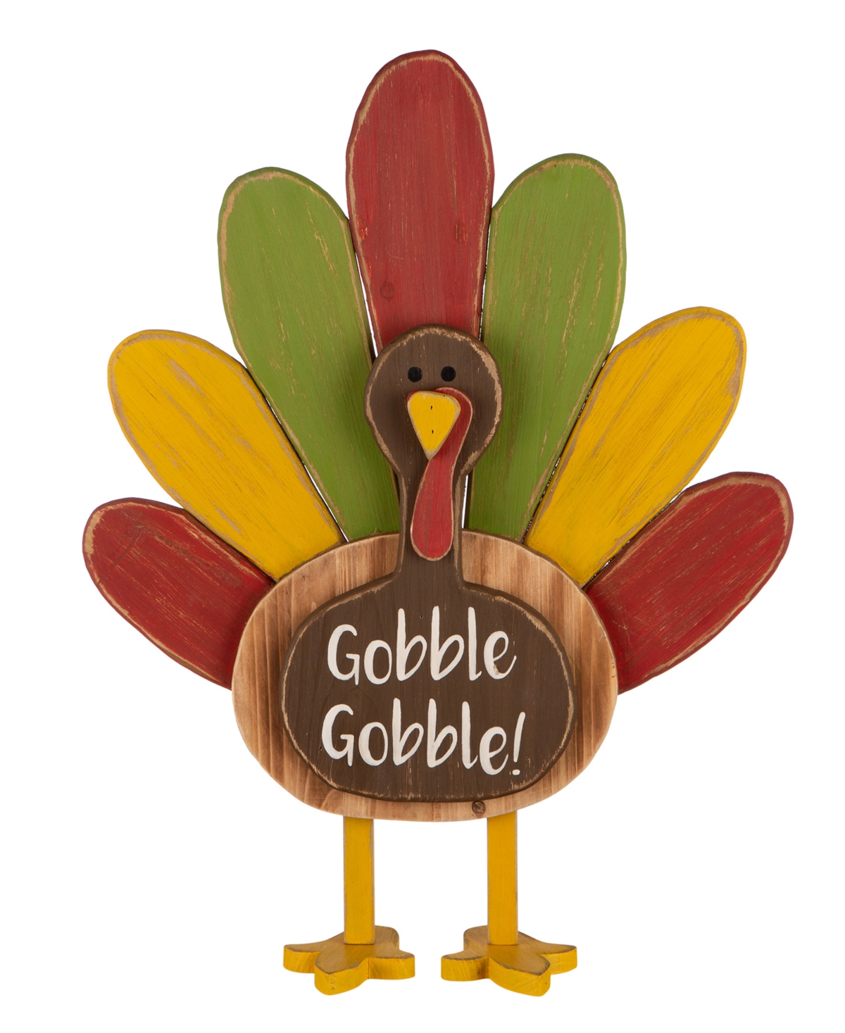 Glitzhome Thanksgiving Turkey Standing Decor In Multi