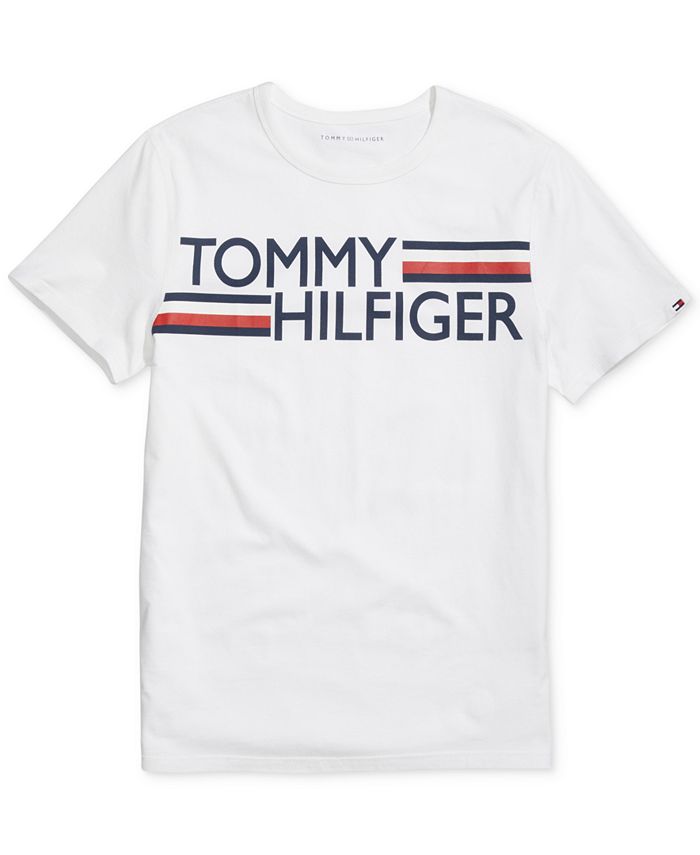 Tommy Hilfiger Men's Villa Signature Logo Graphic T-Shirt with Sensory ...