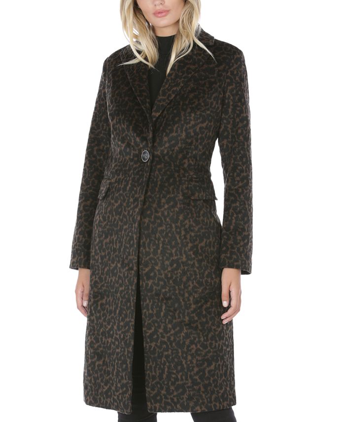 Tahari discount leopard coat