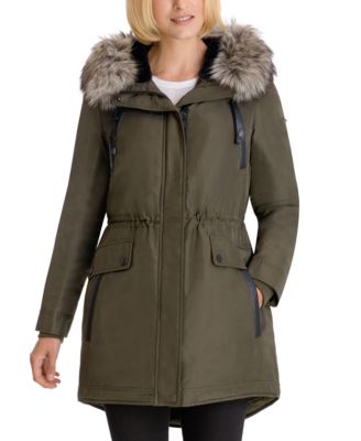 Bcbgeneration faux fur trim hood parka best sale