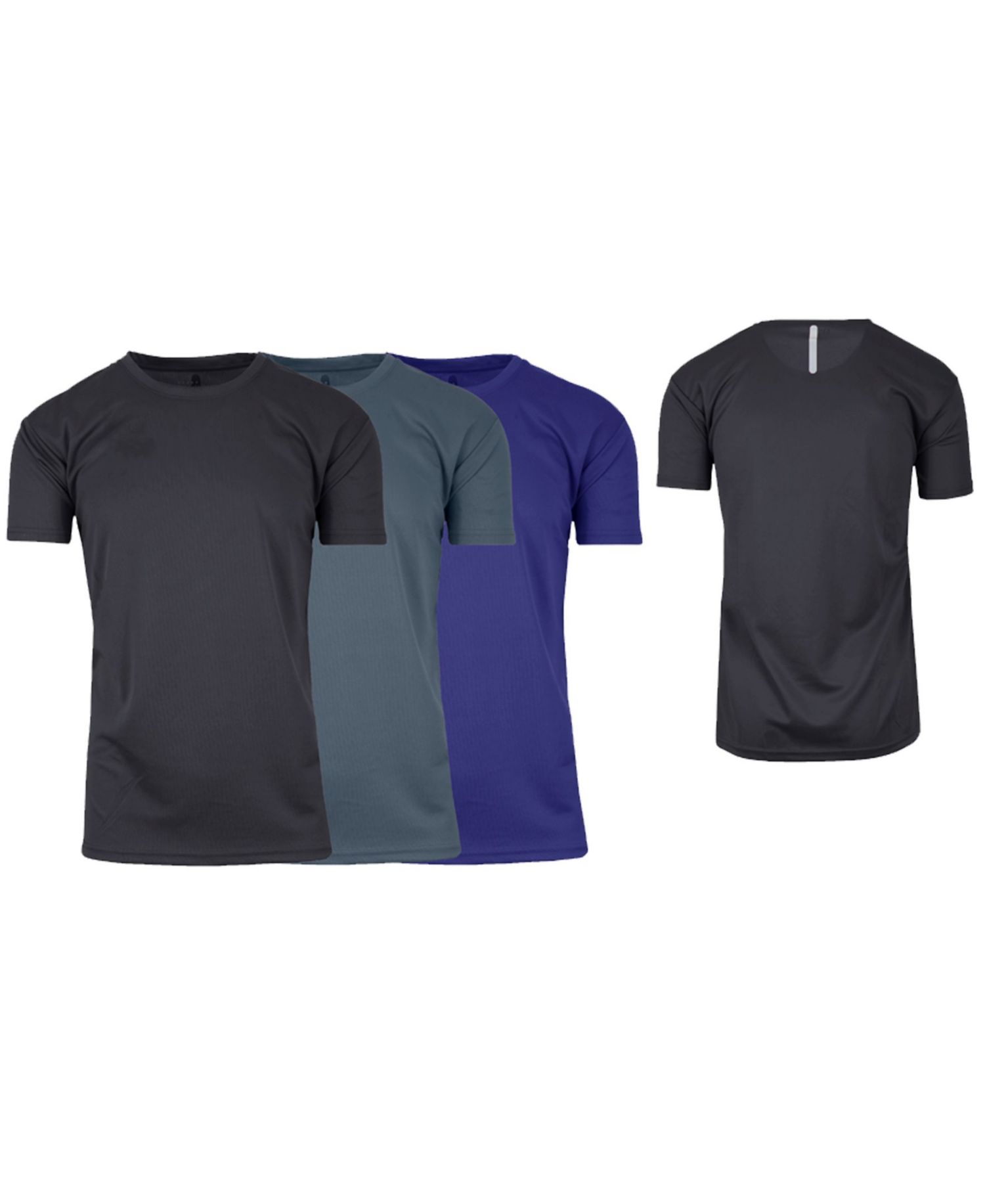 Men's Short Sleeve Moisture-Wicking Quick Dry Performance Tee, Pack of 3