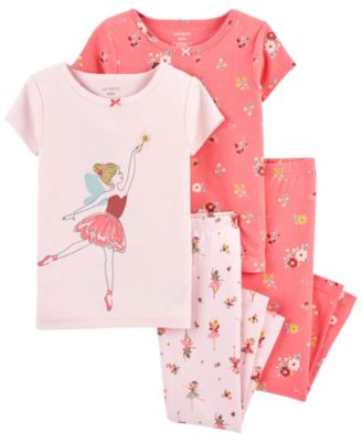 Carter's - Toddler Girl 4-Piece Dancer Snug Fit Cotton PJs