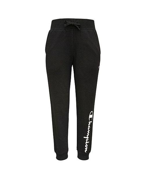 Champion Big Girls Script Fleece Jogger No Pip Reviews Leggings Pants Kids Macy S