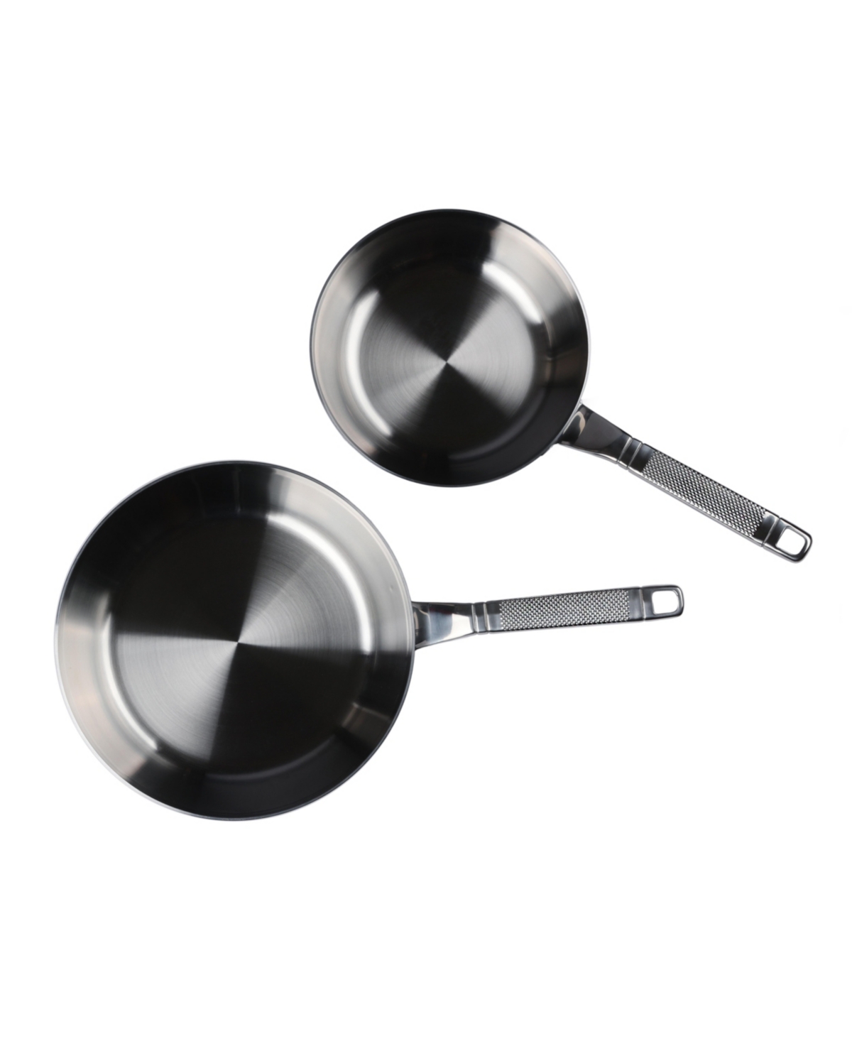Saveur Selects Voyage Series Tri-ply Stainless Steel 2-pc. Fry Pan Set In Silver