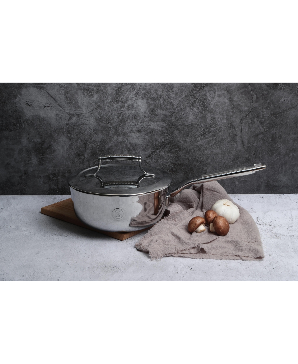 Shop Saveur Selects Voyage Series Tri-ply Stainless Steel 2-qt. Chef's Pan With Lid In Silver