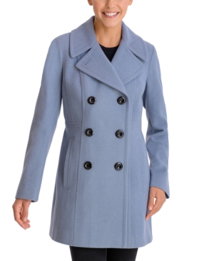 Anne Klein Double-Breasted Peacoat Created for Macy's