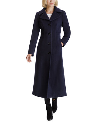 Anne Klein Petite Single-Breasted Maxi Coat, Created for Macy's - Macy's