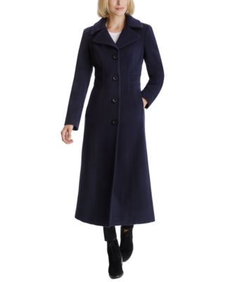 Anne Klein Petite Single-Breasted Maxi Coat, Created for Macy's - Macy's