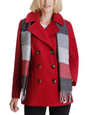 london fog red wool coat