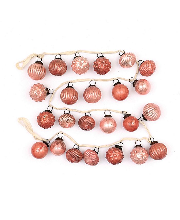 CREATIVE COOP INC 72" Embossed Mercury Glass Garland Ornament Macy's