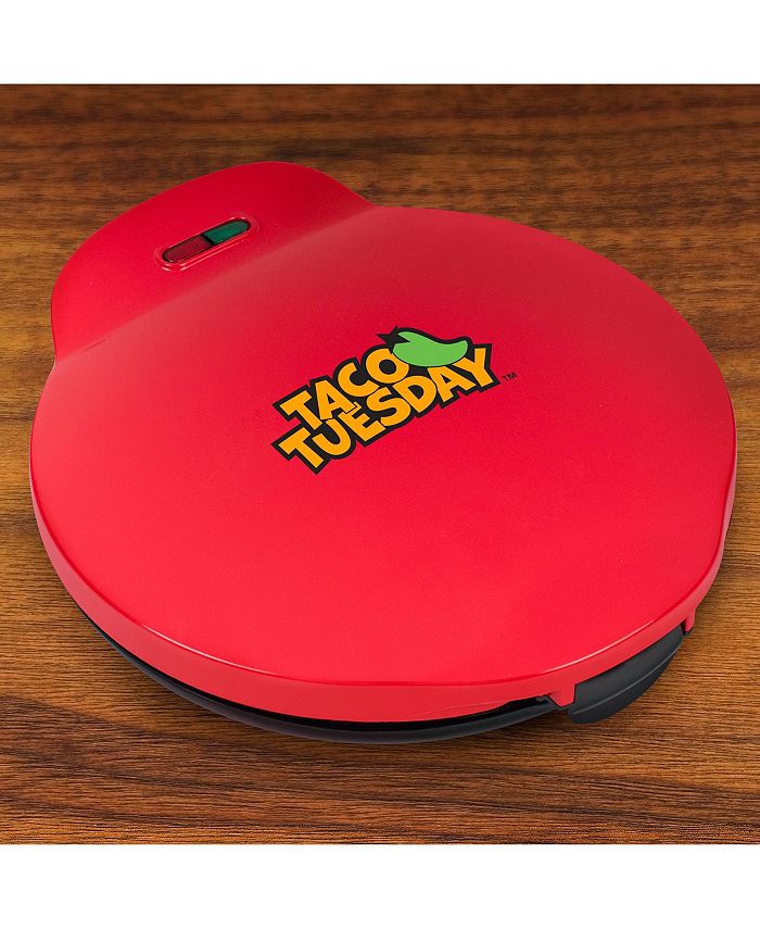 Nostalgia Taco Tuesday TTEQM10RD Deluxe 6Wedge Electric Quesadilla