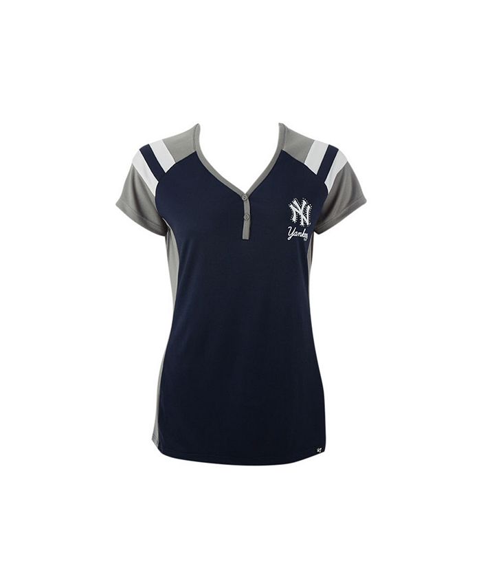 47 Brand Women's New York Yankees Triple Play Henley Shirt - Macy's