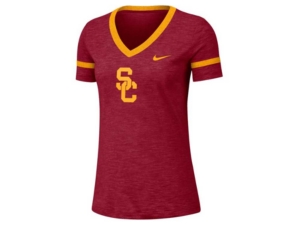 Nike Women's Usc Trojans Slub V-Neck T-Shirt