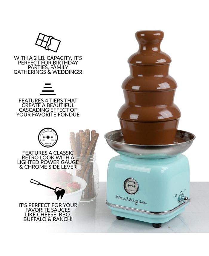 Nostalgia CLCF4AQ Classic Retro 4Tier 2Pound Chocolate Fondue