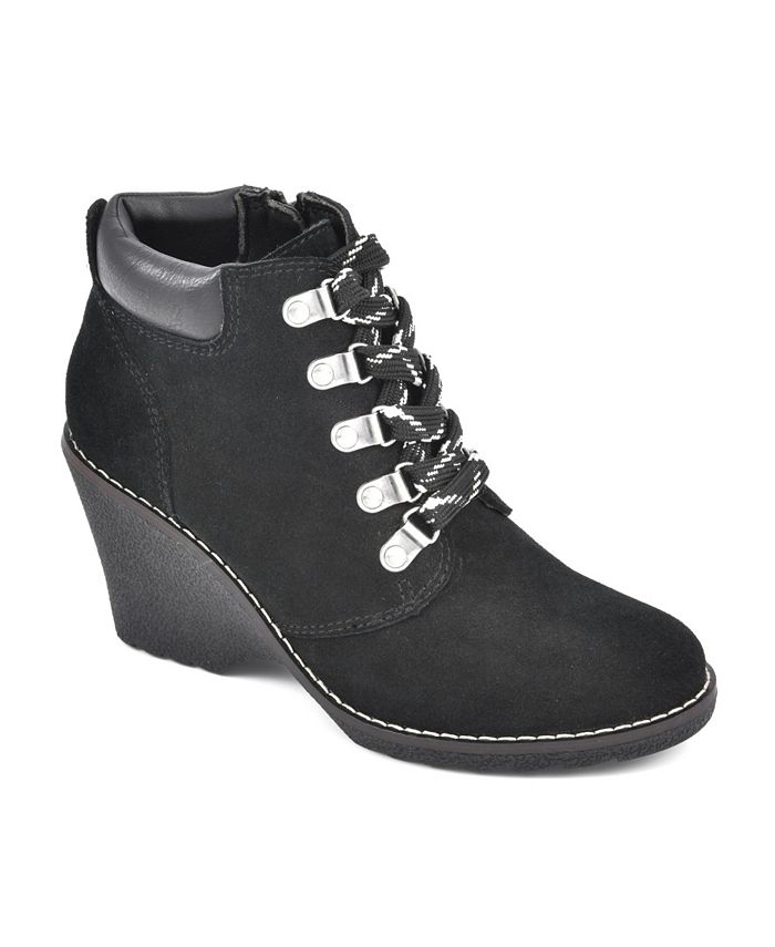 White mountain wedge booties sales