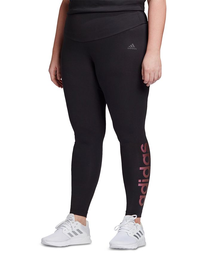 Adidas plus size essentials logo high rise leggings reviews pants capris plus sizes macy s