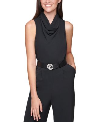 Calvin Klein - Belted Cowlneck Jumpsuit