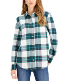 macys flannel shirts womens