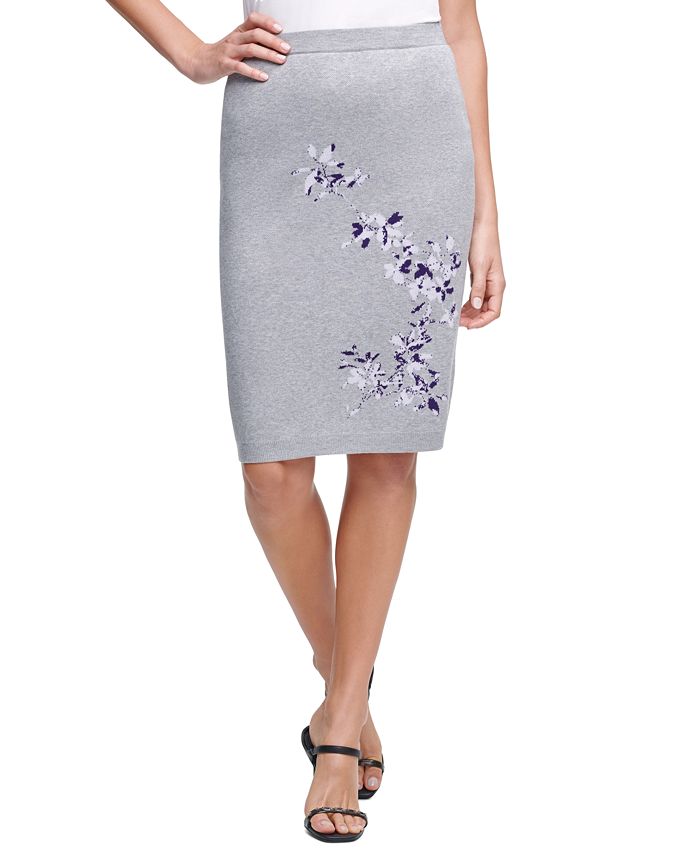 Calvin klein floral pencil skirt sale