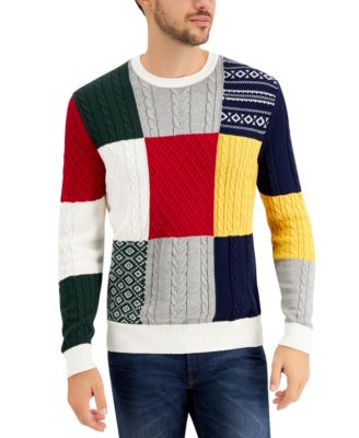 Club Room - Men's Patchwork Sweater