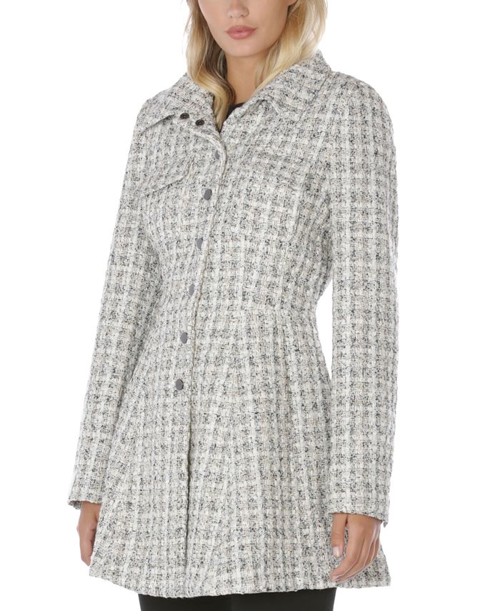 Laundry by Shelli Segal Single-Breasted Skirted Coat - Macy's