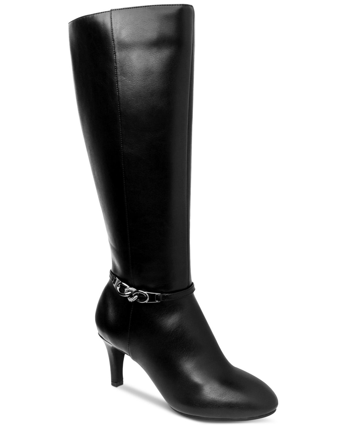 Hanna Wide-Calf Dress Boots, Created for Macy's - Winter White