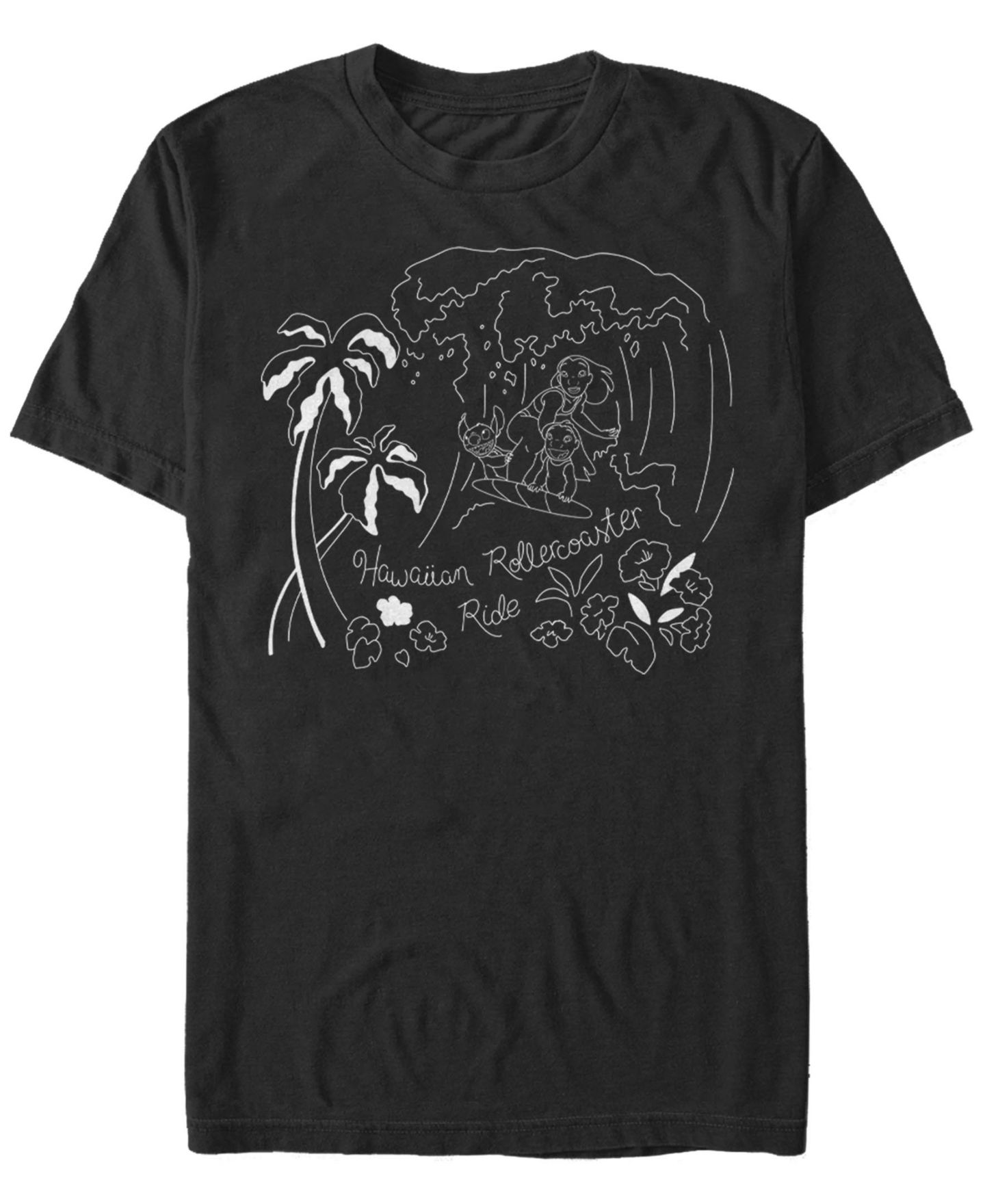 Мужская футболка Fifth Sun Stitch Surf Line Art Short Sleeve, цвет: Чёрный — фото 1