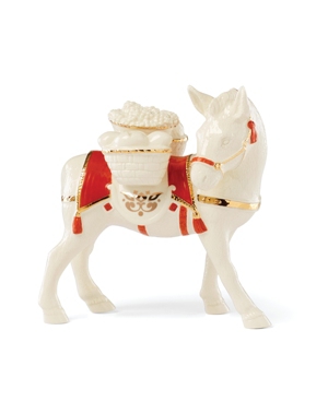 Lenox Kids' First Blessing Nativity Donkey Figurine In Multi And Ivory