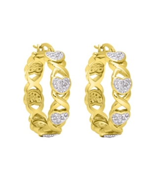 image of Macy-s Diamond Accent Gold-plated X and Heart Earrings