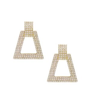 image of Ettika 18K Gold Crystal Bell Drop Women-s Earrings
