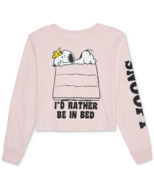 image of Peanuts Juniors- Lazy Snoopy Long-Sleeve T-Shirt