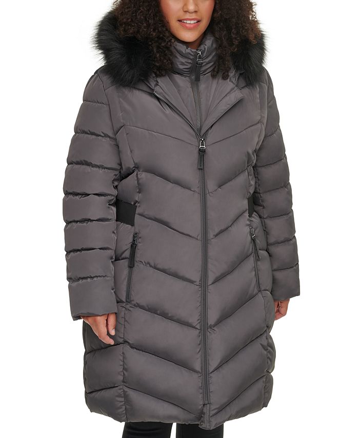 Dolke rutine målbar Calvin Klein Women's Plus Size Faux-Fur-Trim Hooded Puffer Coat, Created for  Macy's & Reviews - Coats & Jackets - Plus Sizes - Macy's