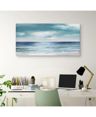 Blue Silver Shore by Sally Swatland Canvas Art Print