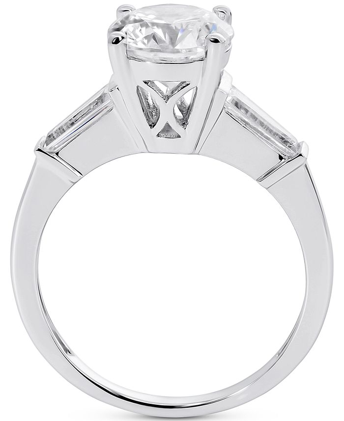 Macy's Arabella Cubic Zirconia Engagement Ring in 14k White Gold Macy's