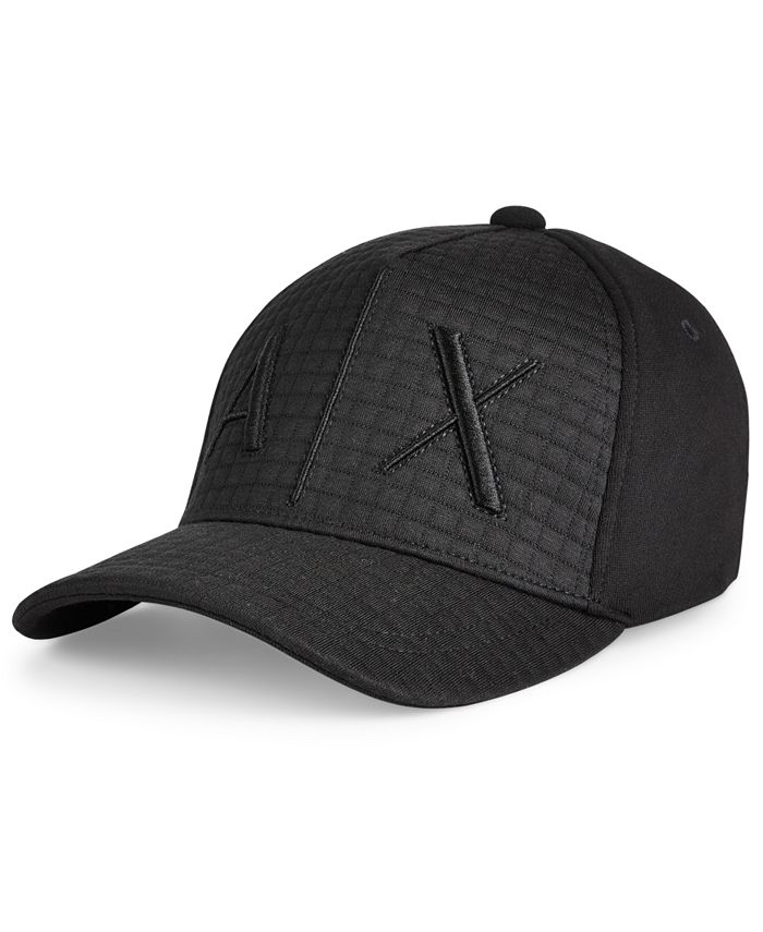 A|X Armani Exchange Men's Quilted Monochrome Embroidered Logo Baseball ...