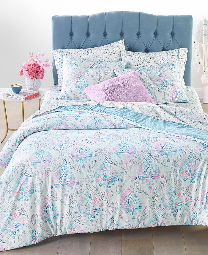Whim by Martha Stewart Reversible 3 Pc. Watercolor Damask Print