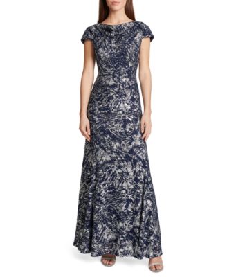 Tahari ASL - Lace Foil Gown